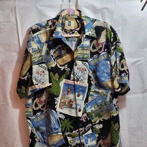 Kahala, Like New, Men's Hawaiian Short Sleeved Shirt, Size L